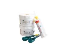 Polyoxal HB 2 x 400g & LB 50ml Paste (Dental Silicone Impression Material Kit, Addition Cure, Base and Catalyst Set with Measuring Spoons)