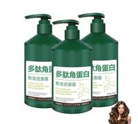 Polypeptide Keratin Hydrating Smoothing Hair Damage Repair Cream, 300G Keratin Hair Mask, Anti Frizz Styling Product with Humidity Protection, Nourishingand Conditioning, Frizz No More (3PC)