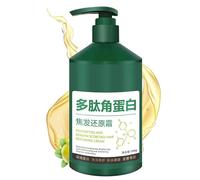 Polypeptide Keratin Hydrating Smoothing Hair Damage Repair Cream, Hair Smoothing Cream, Lightweight Anti Frizz Styling Product with Humidity Protection, Salon Quality Finish, Frizz No More