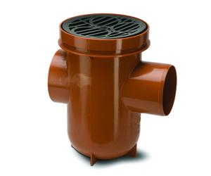 Polypipe 110mm Bottle Gully & Grid Back Inlet - Terracotta - UG427
