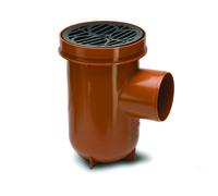 Polypipe 110mm Bottle Gully & Grid - Terracotta - UG425