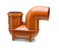 Polypipe 110mm Lowback P Trap (Spigot Outlet / Socket Inlet) - Terracotta - UG498
