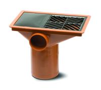 Polypipe 110mm Rectangular Hopper PP Grid - Terracotta & Black - 275 x 175mm - UG428