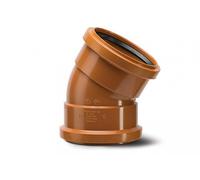 Polypipe 110mm Short Radius Bend Double Socket 30deg - Terracotta - UG467