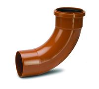 Polypipe 110mm Short Radius Bend Single Socket 87.5deg - Terracotta - UG489