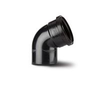 Polypipe 110mm Soil 112.5deg Bend Single Socket Black SB411B