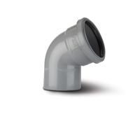 Polypipe 110mm Soil 112.5deg Bend Single Socket Grey SB411G