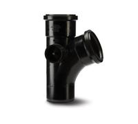 Polypipe 110mm Soil 112.5deg Equal Branch Double Socket Black ST403B