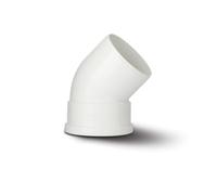 Polypipe 110mm Soil 135deg Bend Single Socket White SB412W