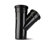 Polypipe 110mm Soil 135deg Equal Branch Double Socket Black ST404B
