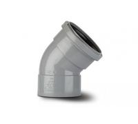 Polypipe 110mm Soil 135deg Offset Bend Double Socket (Ring Seal x Solvent) Grey SB403G