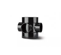Polypipe 110mm Soil 3 Way Short Boss Pipe Black SE60B