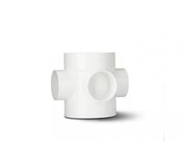 Polypipe 110mm Soil 3 Way Short Boss Pipe White SE60W