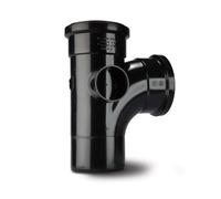 Polypipe 110mm Soil 92.5deg Equal Branch Double Socket 2 Boss Black ST401B