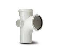 Polypipe 110mm Soil 92.5deg Equal Branch Double Socket 2 Boss White ST401W