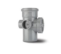 Polypipe 110mm Soil Access Pipe Single Socket Grey SA43G