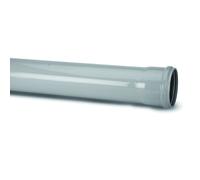 Polypipe 110mm Soil Pipe 2mtr Single Socket Grey SP420G