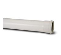 Polypipe 110mm Soil Pipe 3mtr Single Socket White SP430W