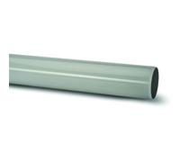Polypipe 110mm Soil Plain Ended Pipe 4mtr Grey P440G