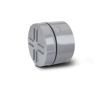 Polypipe 110mm Soil Screwed Access Cap Solvent Socket Tail Grey SA63G