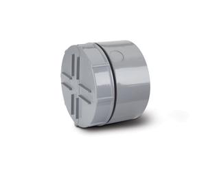 Polypipe 110mm Soil Screwed Access Cap Solvent Socket Tail Grey SA63G