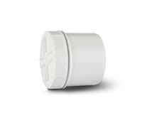 Polypipe 110mm Soil Screwed Access Cap Spigot Tail White SA62W