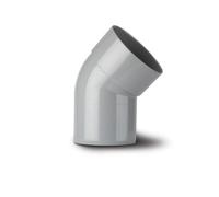 Polypipe 110mm Solvent Soil 135deg Offset Bend Single Socket (Solvent x Spigot) Grey SB404G