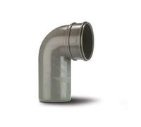 Polypipe 110mm Solvent Soil 90deg Close Couple Bend Single Socket Solvent Grey SWB47SG