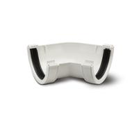 Polypipe 112mm Half Round Angle 135deg - White - RR104W