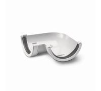 Polypipe 112mm Half Round Angle 90deg - White - RR103W