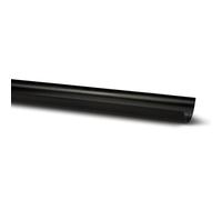 Polypipe 112mm Half Round Gutter 2mtr - Black - RR100B