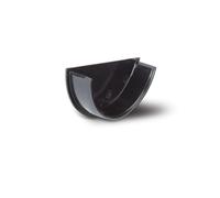 Polypipe 112mm Half Round Internal Stop End - Black - RR108B