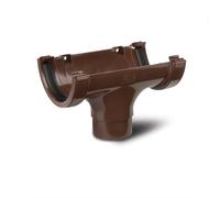 Polypipe 112mm Half Round Running Outlet - Brown - RR105BR