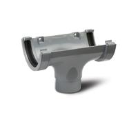 Polypipe 112mm Half Round Running Outlet - Grey - RR105G