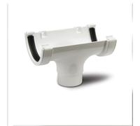Polypipe 112mm Half Round Running Outlet - White - RR105W
