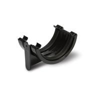 Polypipe 112mm Half Round Union Bracket - Black - RR102B