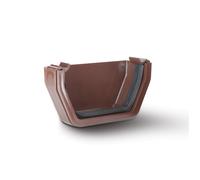 Polypipe 112mm Square External Stop End - Brown - RS207BR