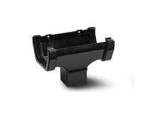 Polypipe 112mm Square Running Outlet - Black - RS205B