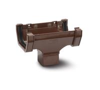 Polypipe 112mm Square Running Outlet - Brown - RS205BR