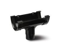 Polypipe 117mm Polyflow Running Outlet - Black - RD505B