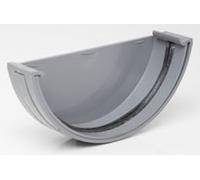 Polypipe 150mm (6") Half Round External Stop End RL607g Grey