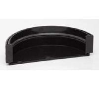 Polypipe 150mm (6") Industrial Half Round Gutter External Stop End RL607b Black