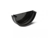 Polypipe 150mm Half Round External Stop End - Black - RL607B