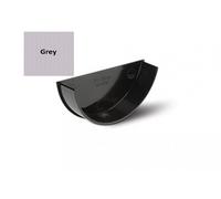 Polypipe 150mm Half Round Internal Stop End - Grey - RL608G