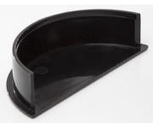 Polypipe 150mm Half Round Internal Stop End RL608b Black