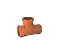 Polypipe 160mm Equal Junction Double Socket 87.5deg - Terracotta - UG624
