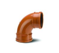 Polypipe 160mm Short Radius Bend Double Socket 45deg - Terracotta - UG603