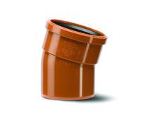 Polypipe 160mm Short Radius Bend Single Socket 15deg - Terracotta - UG610