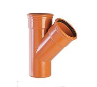 Polypipe 45 Deg Underground 2 Socket Equal Junction 110mm UG406