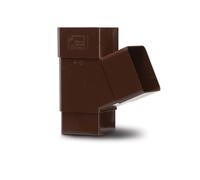 Polypipe 65mm Square Downpipe Branch 112.5deg - Brown RS229BR